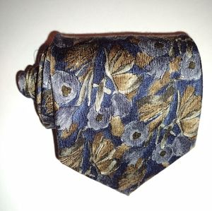 Christopher Reeve blue flower men's necktie